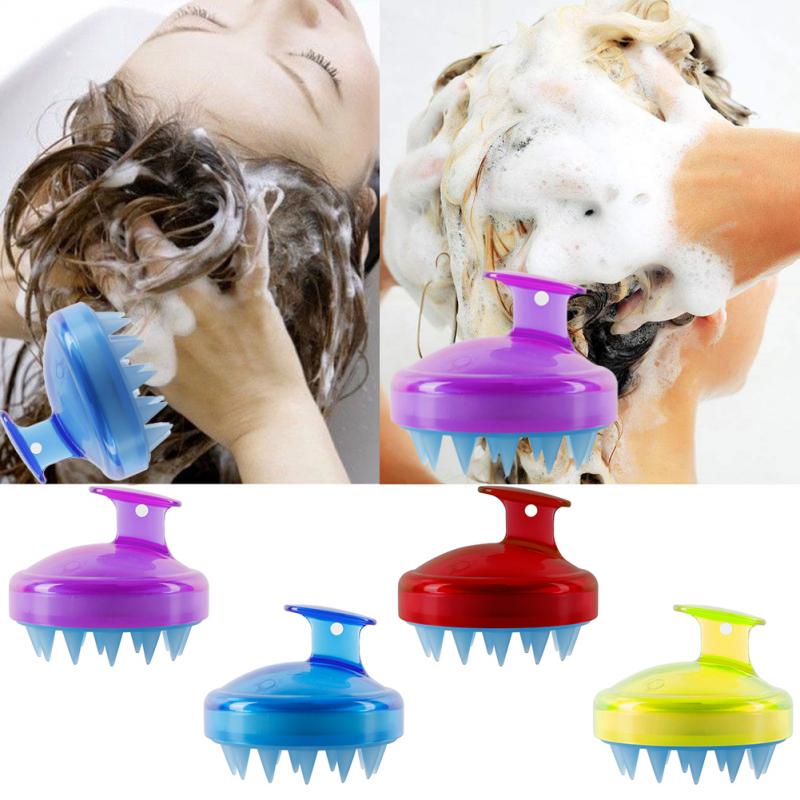 Cepillo de silicona para el pelo, cepillo de ducha para el cuerpo, baño, cuero cabelludo, champú de masaje, peine de lavado de pelo, cuidado del cabello