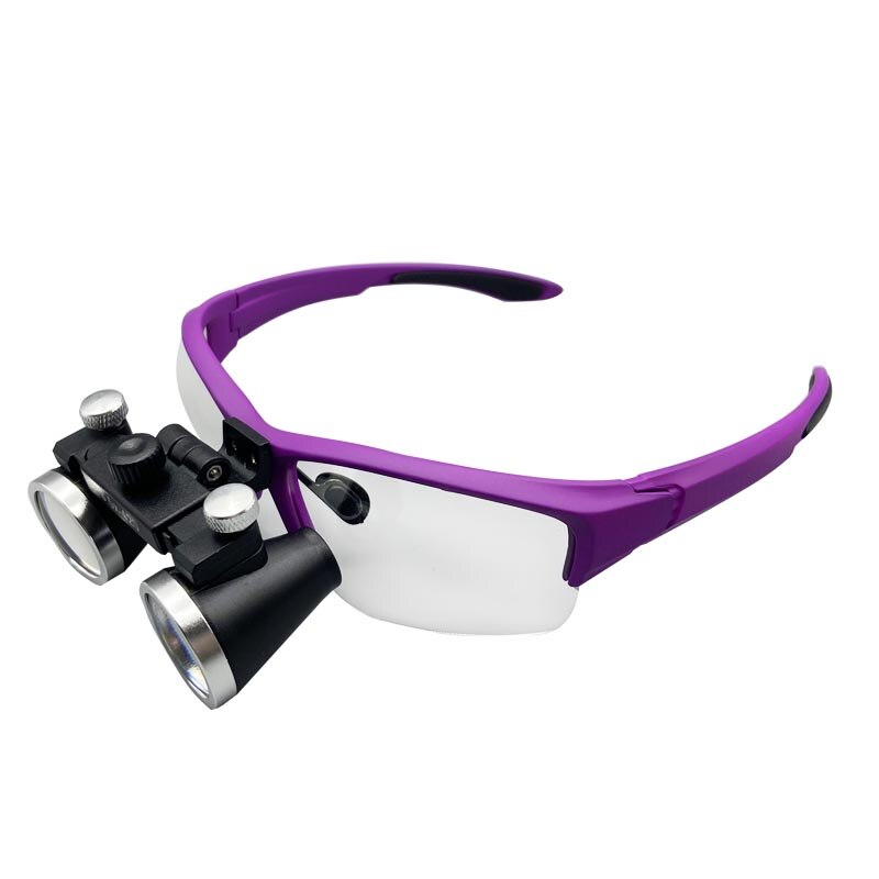 3,5 X/2,5 X420mm Dental Lupe Dental Labor Medizinische Lupe Dental Lupe Multi Farbe 5 Farben: purple 2.5