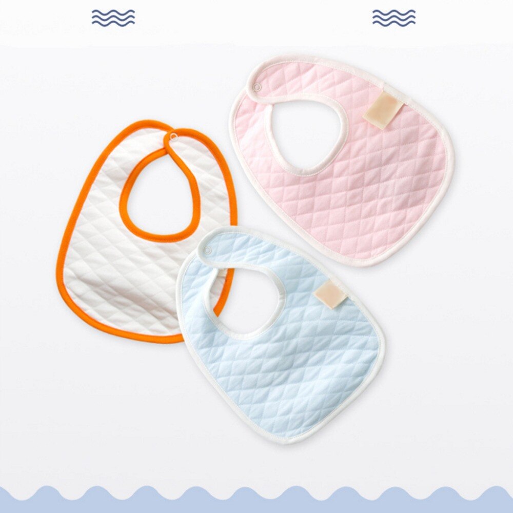 Cute Solid Color Baby Waterproof Bib Kids Infant Lunch Apron Soft Saliva Towel Avoid Dirty Clothes Toddler Eating Accessory