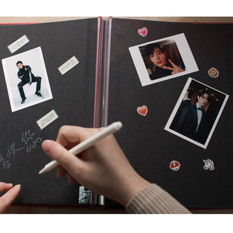 High-Grade 16 Inch linen Photo Album Handmade DIY Self-Adhesive Scrapbook Couple Baby Growth Record Book Family Photo Collection