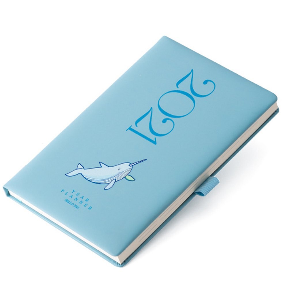 Calendar Schedule Notepad A5 Narwhal Efficiency Manual Calendar Notepad Month Plan Korean Diary Notebook: Sky Blue
