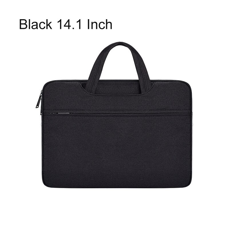 Women Men Bag Laptop Handbag Travel Bussiness Male Briefcase 13.3 14.1 15.6 Inch Notebook Bag For Macbook Air Pro PC Sleeve Case: Black 14.1 Inch