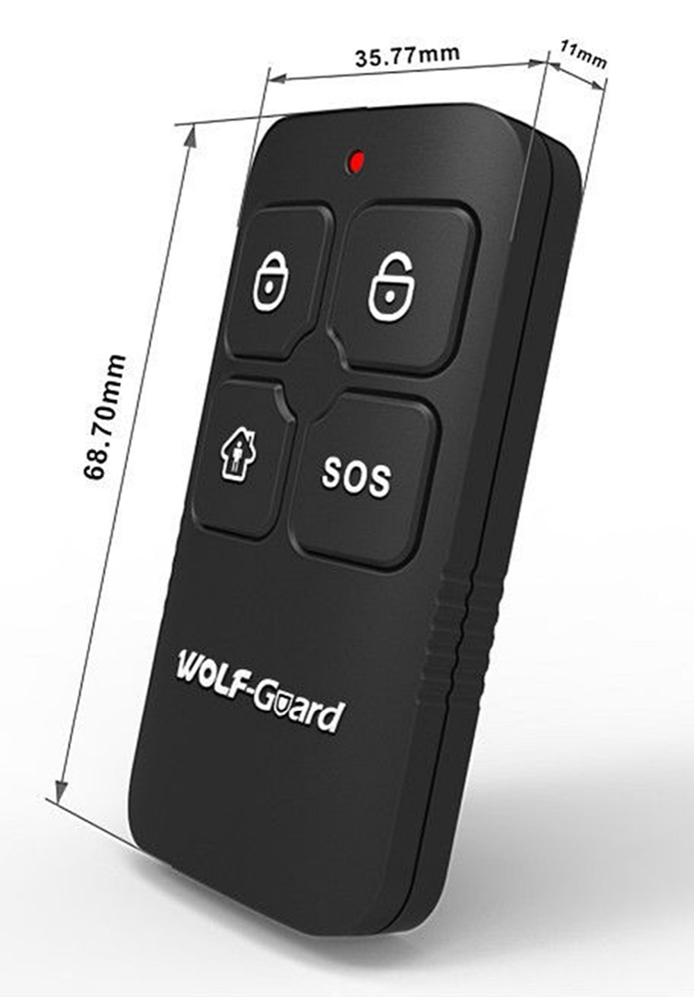 5 x Wolf-Guard 433MHz Wireless Waterproof Black RF 4 Keys Remote ...