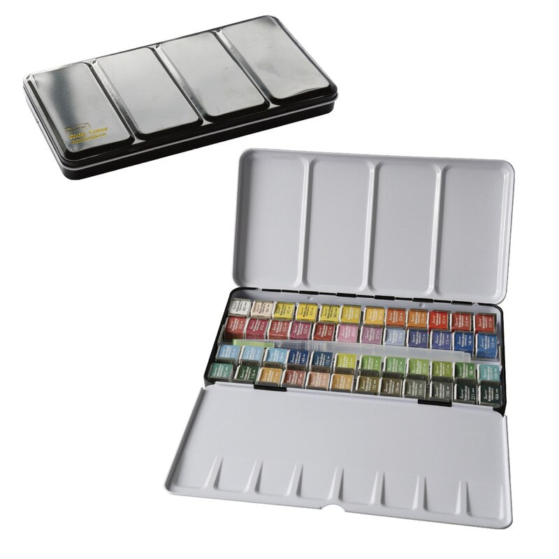 12/24/36/48 kleuren Solid Aquarel Verf Set Met Penseel Aquarel Pigment Voor Set Art Supplies: 48 colors