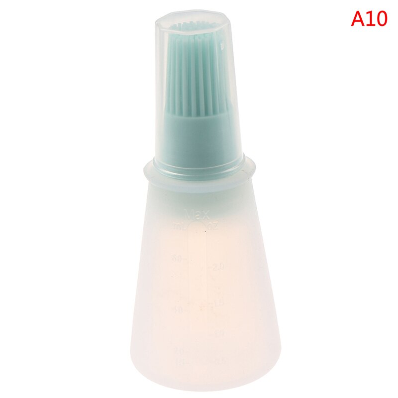 Portable Silicone Oil Bottle with Brush Grill Oil Brushes Liquid Oil Pastry Kitchen Baking BBQ Tool Kitchen Tools for BBQ: Pink