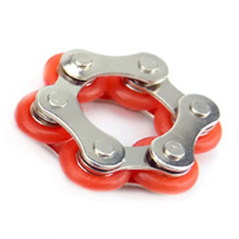 Roller Chain Toy With Metal And Silicone Ring Stress Relief Device, Very Suitable For ADHD, ADD, Office Anxiety