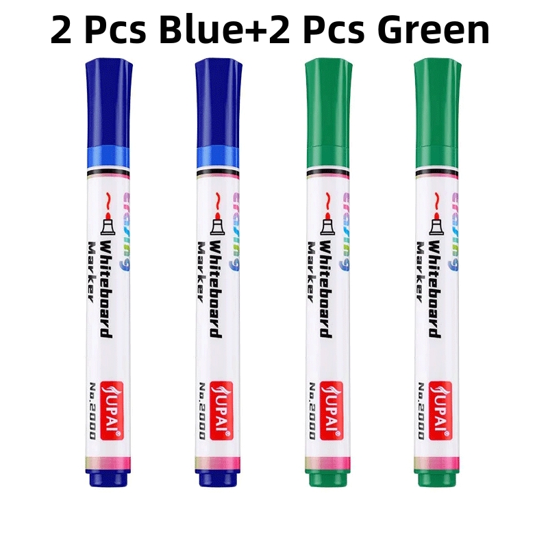 4 stks/set Uitwisbare Magnetische Whiteboard Marker Pen Schoolbord Marker Krijt Glas Keramiek Kantoor School Art Marker Briefpapier: Licht Groen