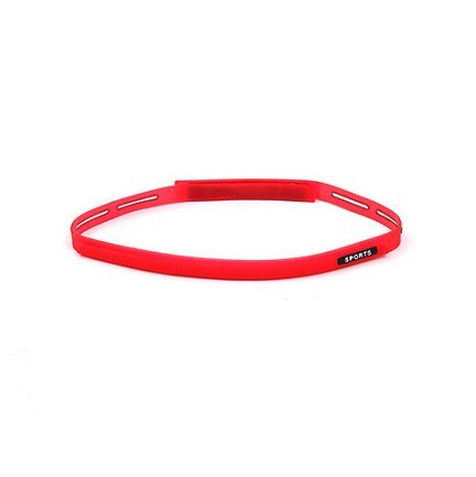 1pc PVC Soft Silicone Headband Men Running Sweatband Quick Absorb Athletic Headband Sport High Elastic Guiding Sweat Band Head: Red