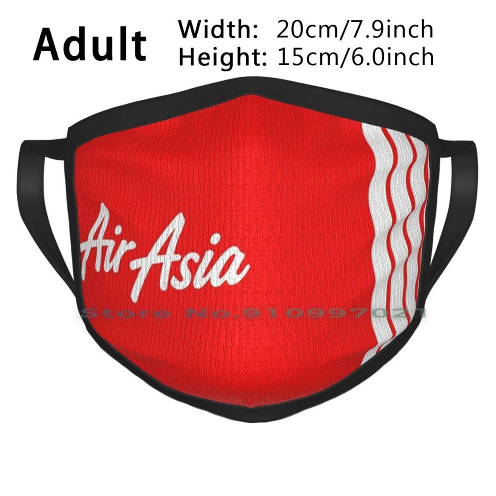 Air Asia Mask | | Apparels Scarf Mask Neck Warmer Face Wraps Foulard Bandana Mascarillas Airasia Aviation Fly Captain Pilot: Adult Black Mask