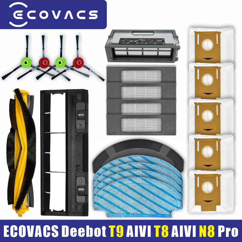 ECOVACS Deebot T9 AIVI T8 AIVI N8 Pro Serie Robot Stofzuiger Zijborstel Hoofdborstel Stof Box Filter Accessoires Onderdelen