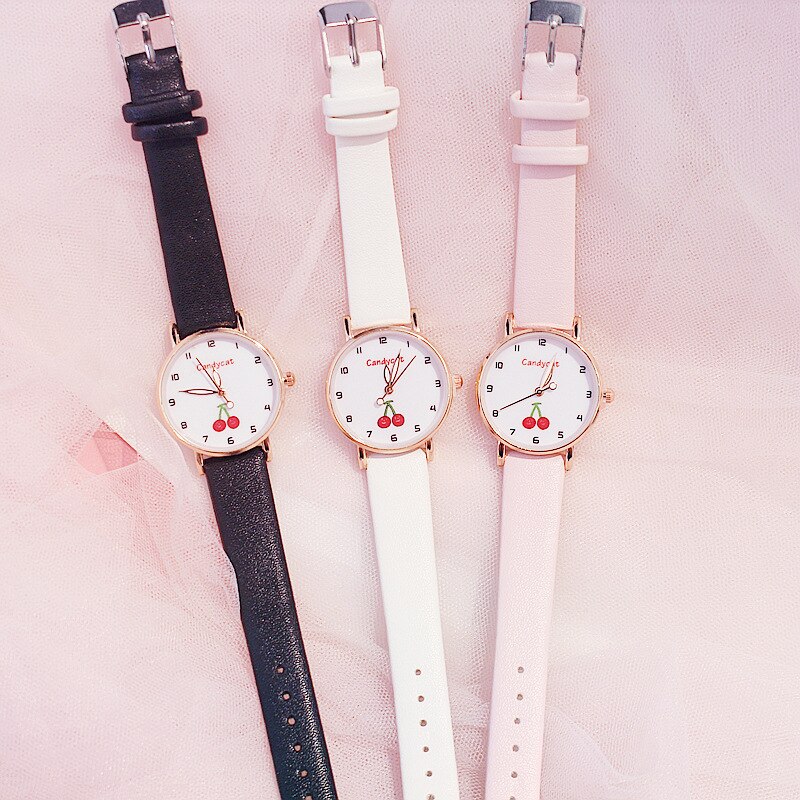 Cute Pretty Princess Style Children's Watches Kids Student Girls Quartz Leather Wristwatches Clocks Reloj часы детские