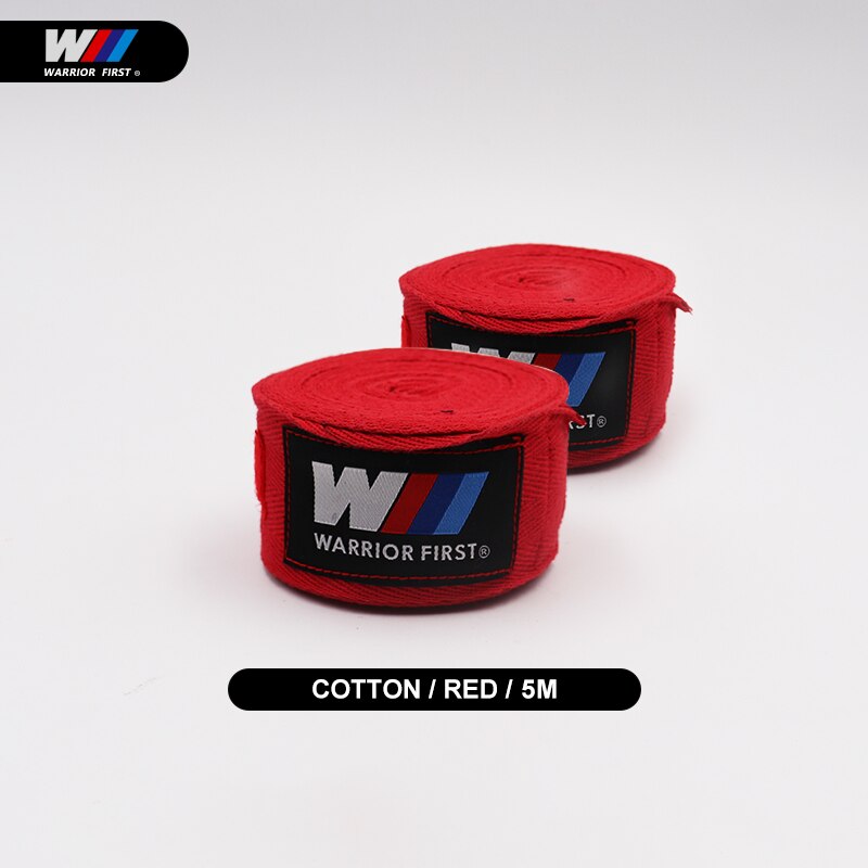 2 teile/paket 3M/5M Länge 100% Baumwolle Boxen Hand wickelt MMA Muay thailändisch trete Boxen boxbandagen Für Ausbildung Bandagen: 5m-rot