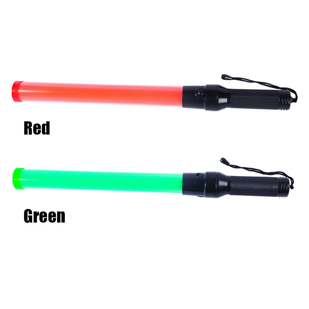 2pcs 21inch Portable Anti Slip Handle Safty Multifunctional Warning LED Traffic Baton Police Battery Operated 2 Flashing Modes