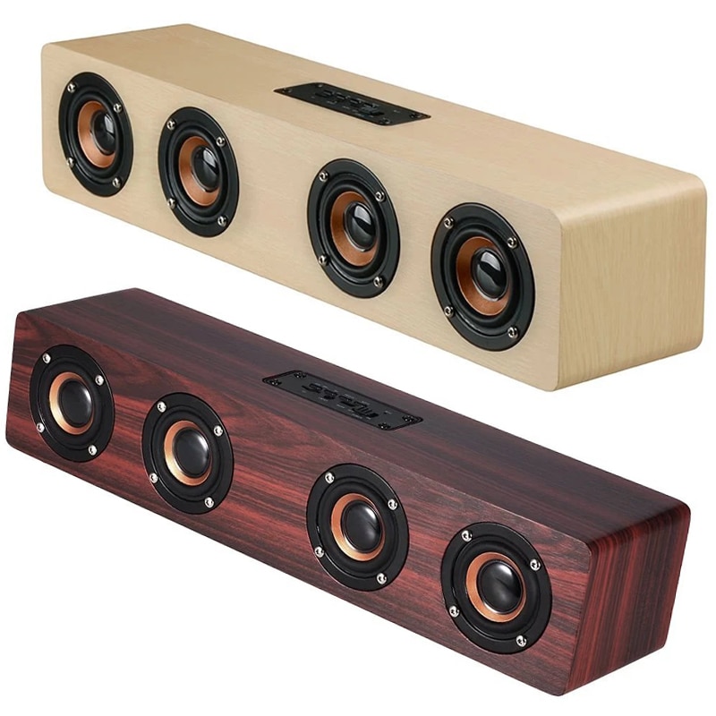 Enceinte Bluetooth Rétro Portable – Son Hi-Fi, 5V, USB, Boutons Poussoirs, ABS Noir