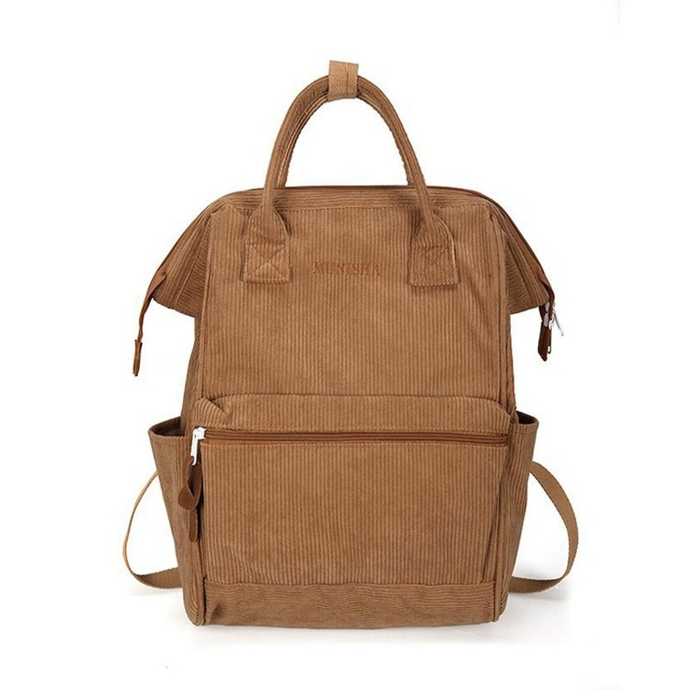 Women Corduroy Backpacks School Bags For Teenager Girls Mochila Larger Capacity Casual Travel Backpacks Female Rucksack Sac