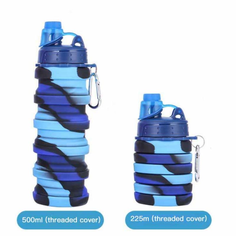 Siliconen Fles Water Opvouwbare Sport Water Flessen Outdoor Draagbare Camouflage Vouwen Cup Ecologische Camping Apparatuur: 03