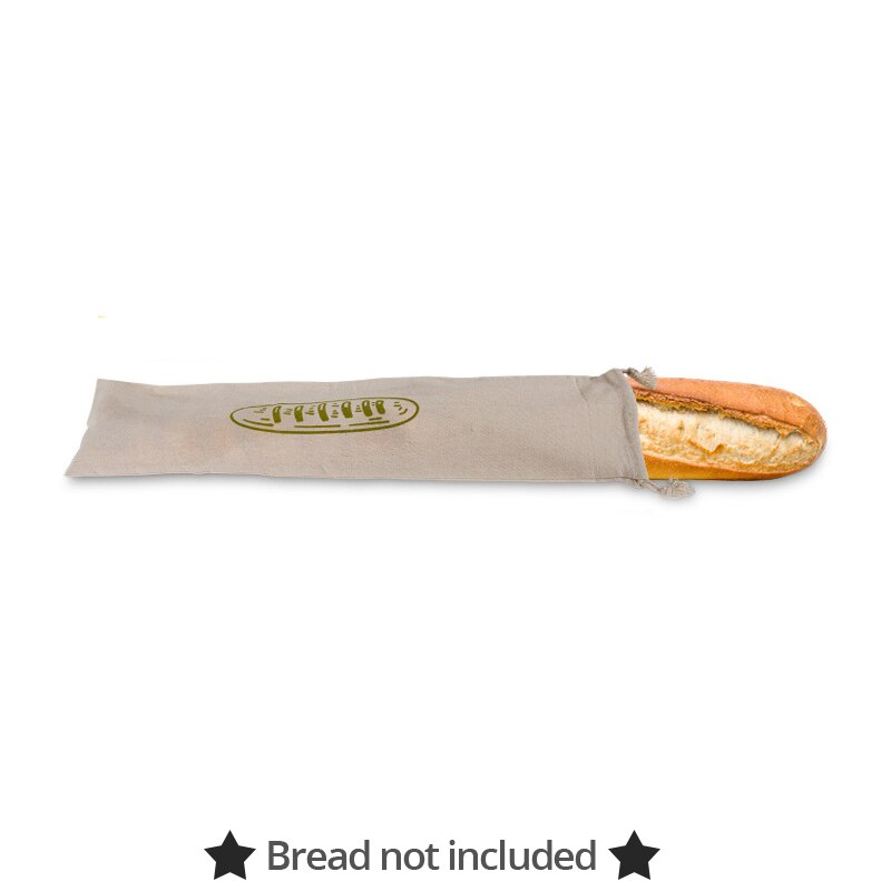 Lin retro franskbrød poser gjenbrukbar snørepose til brød hjemmelaget håndverksbrød oppbevaringspose lin brødposer for baguette: 67 x 15cm