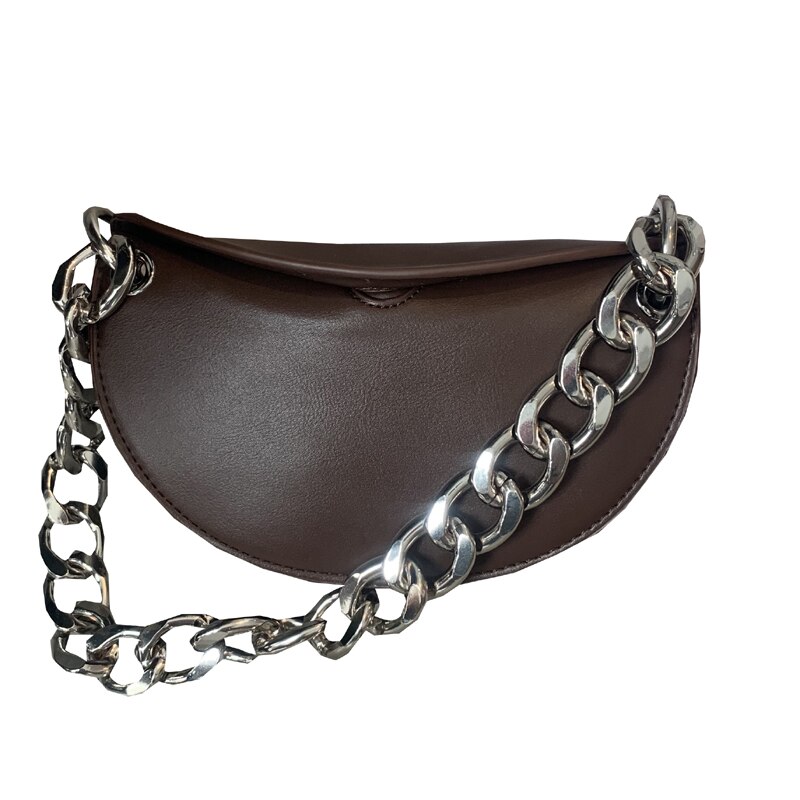 Tyk kæde håndtaske retro underarm taske crossbody taske kvindelige dumpling taske kobling håndtaske fest