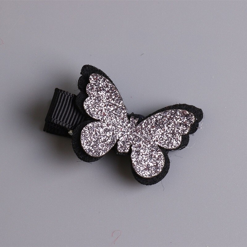 1 Pcs Leuke Baby Meisjes Haaraccessoires Pailletten Hart Vlinder Haarspeldjes Glitter Stars Clip Pin Kids Kinderen Haarspeld: 10