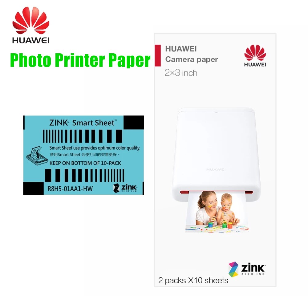 Huawei Mini Draagbare Pocket Photo Ar Printer CV80 100 Vellen Huawei Fotopapier Zink 2*3 Inch Met Anti-Namaak