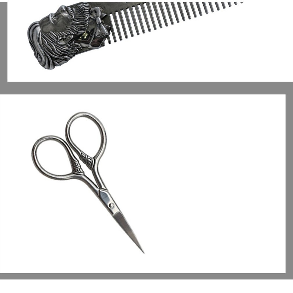 Beard Comb Set Double Beard Oil Head Shape Beard Comb Brush Care Beard Oil Tool Beard Comb Set