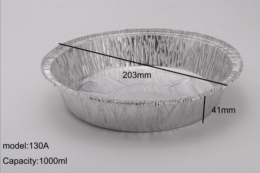 Hanlin disposable pizza out- takeaway package 1000pieces/carton 8 inches circular aluminum foil tray
