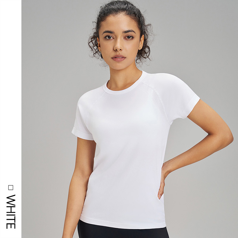 T-Shirt de sport à manches courtes pour femmes, dix couleurs, séchage rapide, sweat-shirt respirant, vêtements de Fitness, couleur unie, Yoga, haut à manches courtes: XL / Orange