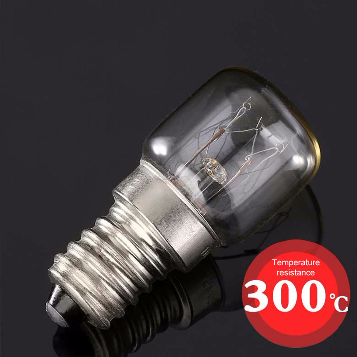 Bombilla para horno de 25W, 220-240V, bombilla de alta temperatura E14, horno de 300 grados, tostadora, bombilla de vapor, lámpara de sujeción para cocina