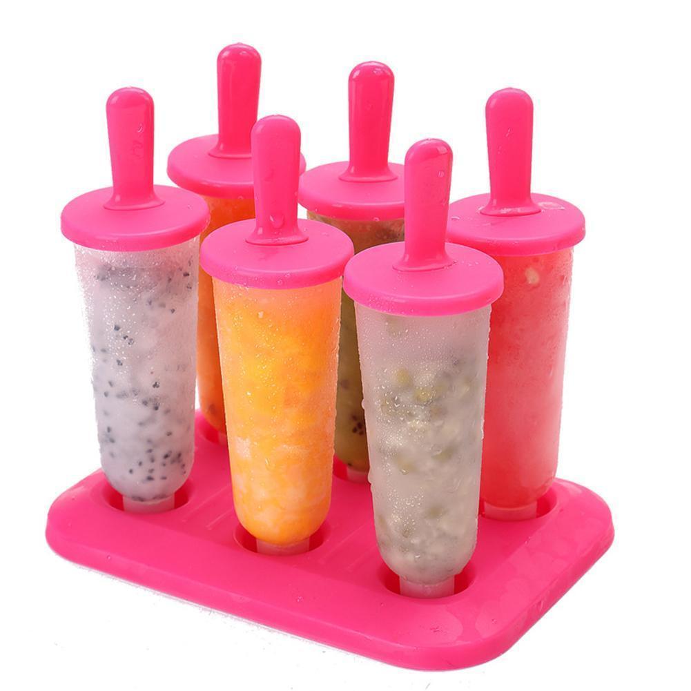Molde redondo de 6 celdas para hacer Helados y Postres, herramienta de cocina para verano, G4S6
