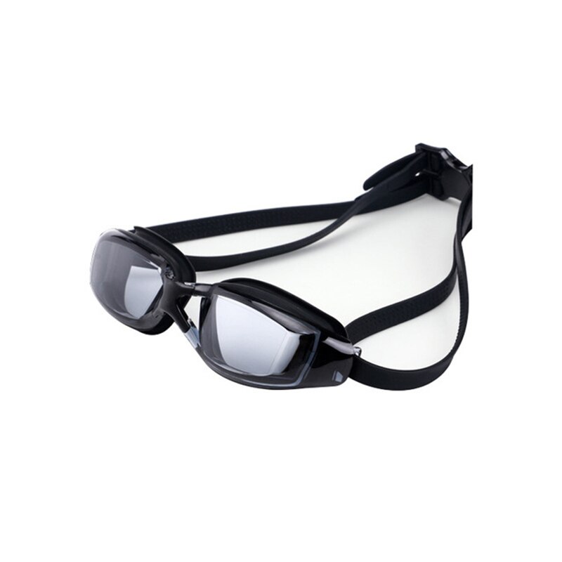 Vandtætte svømmebriller anti-tåge svømmebriller holdbare mænd kvinder vand fitness briller udstyr: Sort 1