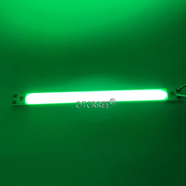 Led cob strip 120*10mm lampen 9v 12v dc 10w warm wit blauw rood groen flip chips voor doe-het-zelf autoverlichting cob led buizen: Groen 12v