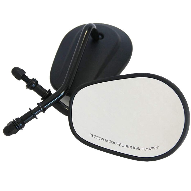 Black Shake-Proof Off-Road Teardrop Adventure Rear View Mirrors Door Hinge Mirror for Jeep Wrangler JK CJ YJ TJ 1987: Default Title