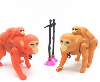 Electric monkey with a pile of 360-degree rotating animal