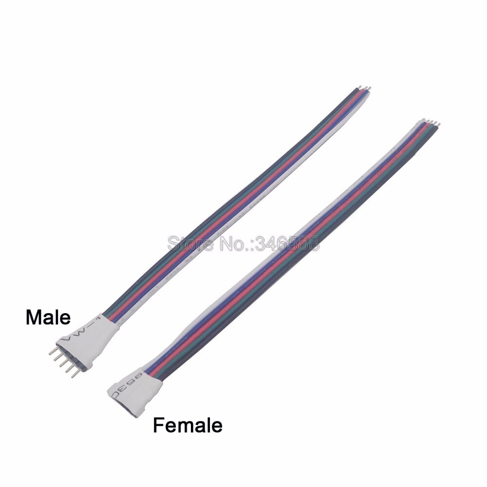 5 stks/partij 5pin RGBW LED Strip Connector Mannelijke of Vrouwelijke RGBW Connector met 15 cm Kabel Draad voor RGBW RGBWW LED Strip