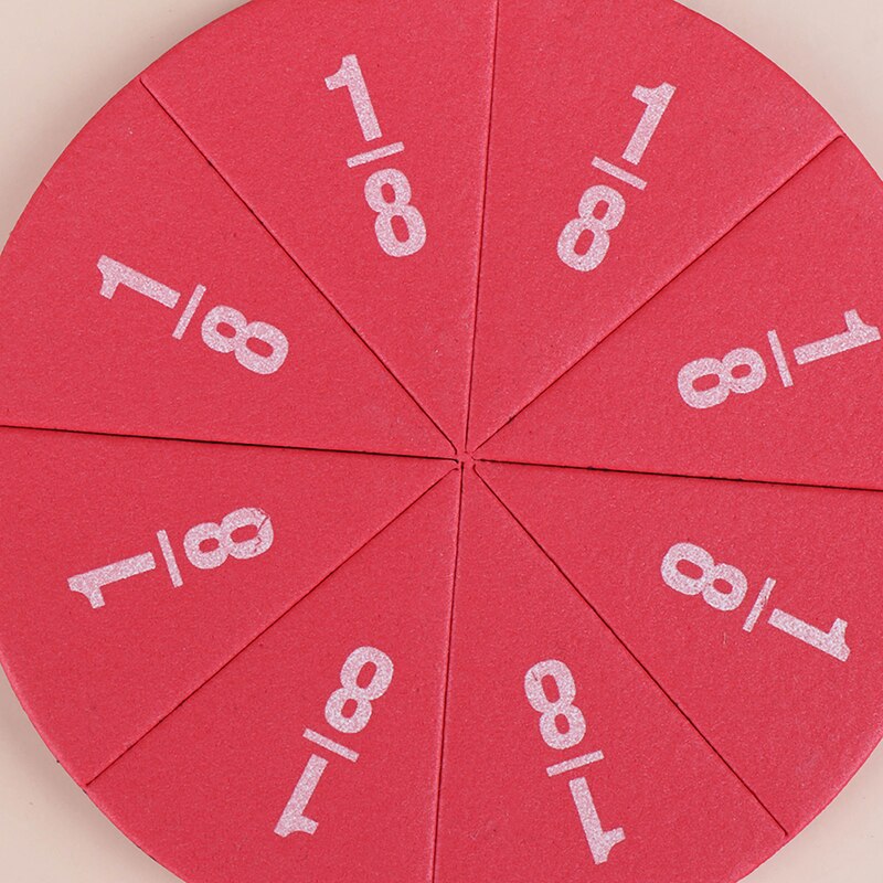 51/12Pcsmagnetic Circulaire Fracties Tellen Houten Speelgoed Kinderen &#39;S Early Onderwijs Math Bediening Leren Educatief Speelgoed