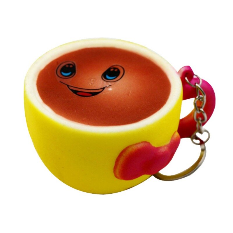 Squishy speelgoed Kawaii Cute Coffee Cup Squishy soft Slow Rising Cream Scented Stress Reliever Toy funny Key Chain kids