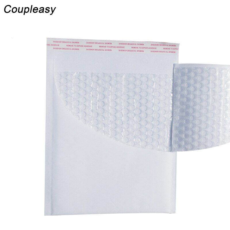 10 sztuk/partia biały papier pakowy koperty bąbelkowe samoprzylepne koperty z bąbelkami zagęścić wyściełane koperty wysyłkowe z bańki torebki wysyłkowe
