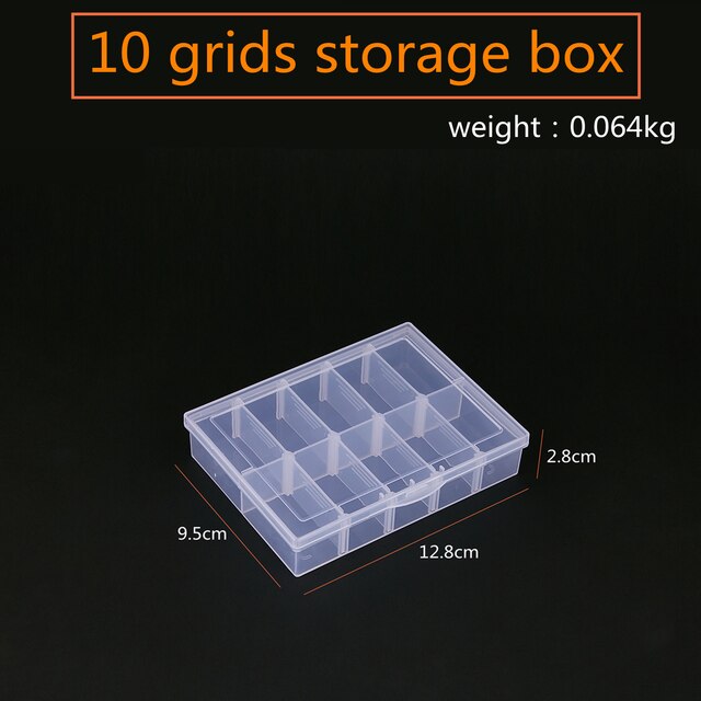 Adjustable Organizer Grids Storage Container Compartment Plastic Storage Box Component Screw Holder Case Display Container: 10 grids storage box