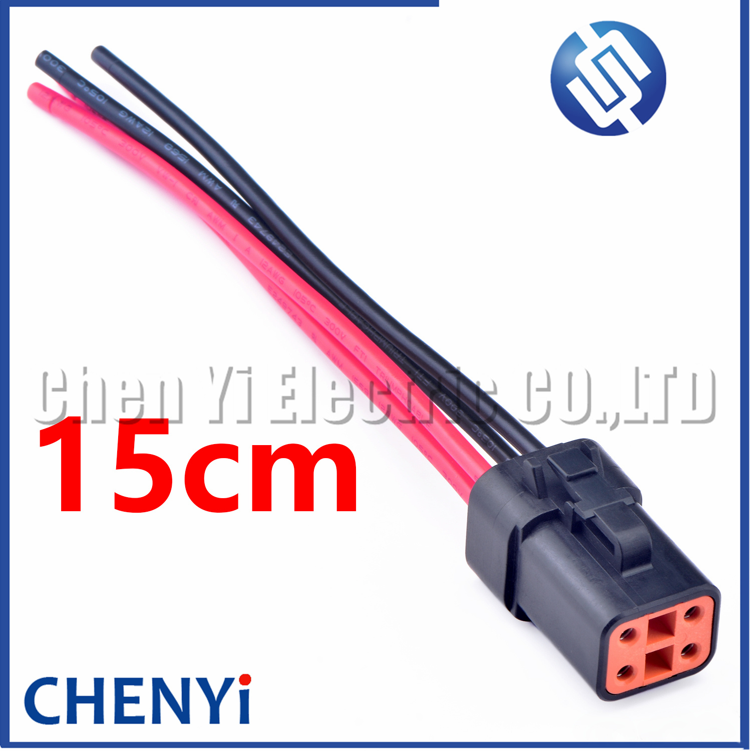 Black DTP series 4 Pin Male Female Automotive Waterproof Connector Plug DTP06-4S DTP04-4P For cummins ECM Power Connector Module: Gold