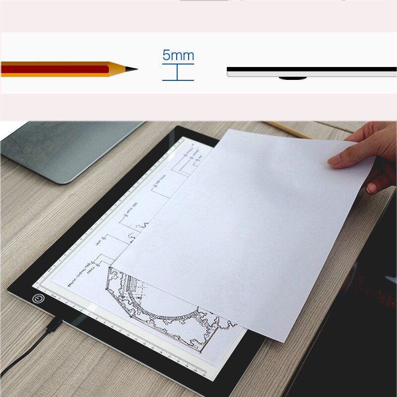 LED Copy Desk Copy Station A3 Cartoon Pad With Measure Building Light Up Copy Pad(1pc)