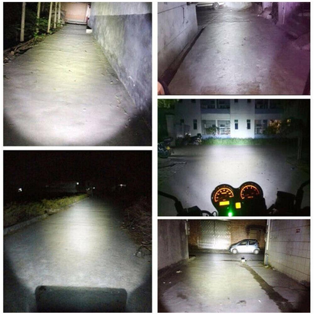 2pcs H4 / HS1 12V 40W 8-LED COB 6500K 4000LM White Motorcycle Hi/Lo Beam Headlight Lamp Bulb Quick CSSV