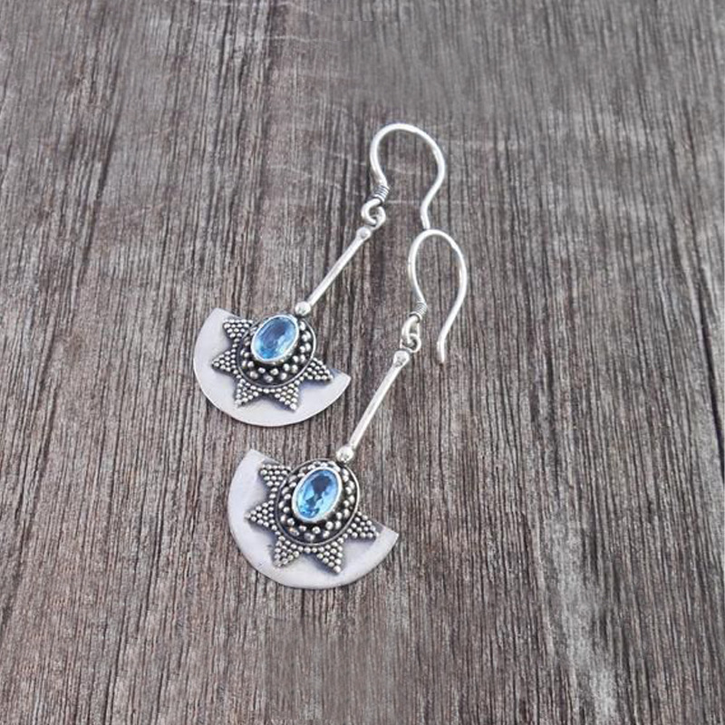 Vintage Opal Asymmetric Ear Hook Earrings for Women Irregular Baroque Pearl Earrings for Women Accept: G