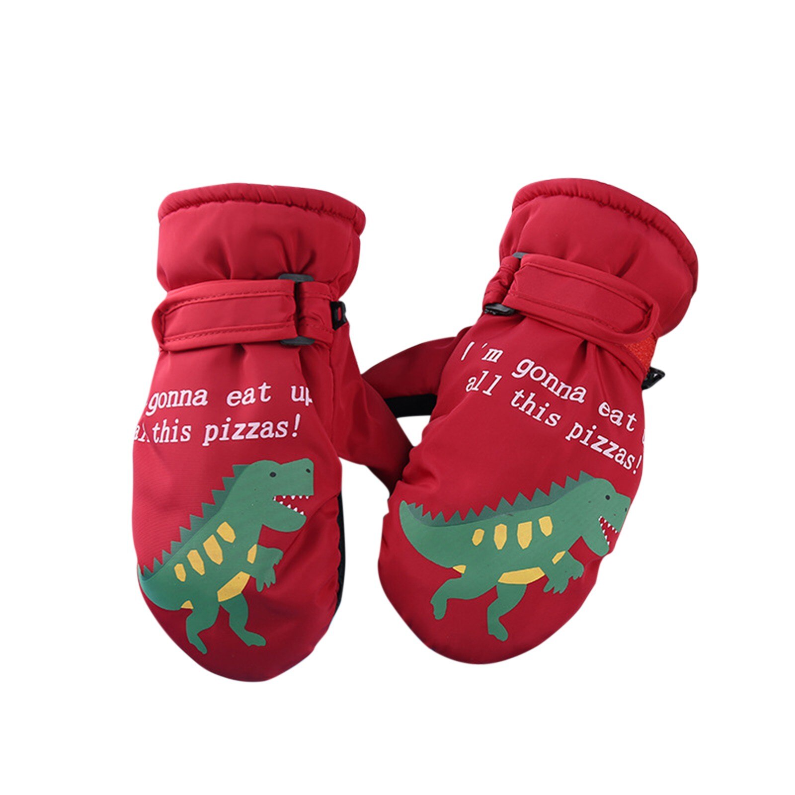 2-16Years Kids Winter Warme Handschoenen Winddicht Kinderen Jongens Meisjes Ski Fietsen Klimmen Outdoor Handschoenen Waterdicht Anti-Slip Wanten: Red  / 10-12 months