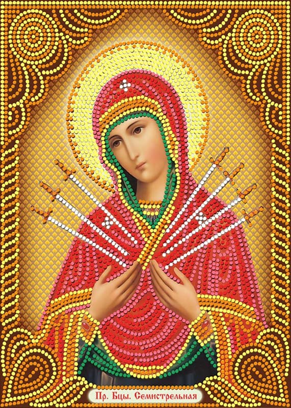 5D Special Shape Diamond Painting Religion Icon Partial Diamond Embroidery Virgin Mary Rhinestone Picture Diamond Mosaic: PDB007