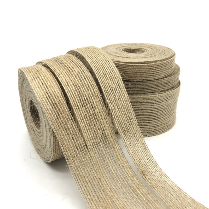 5Meter 6mm-38mm Natürliche Jahrgang Jute Sackleinen Band DIY Hochzeiten Gürtel Gurt Floristik Geburtstag Party Weihnachten dekoration Handwerk