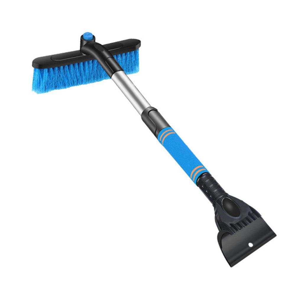 Telescopic 2 In 1 Car Snow Brush Portable Handheld PVC Ice Scraper Rotating Snow Removal Broom SUV Windshield Ice Snow Shovel