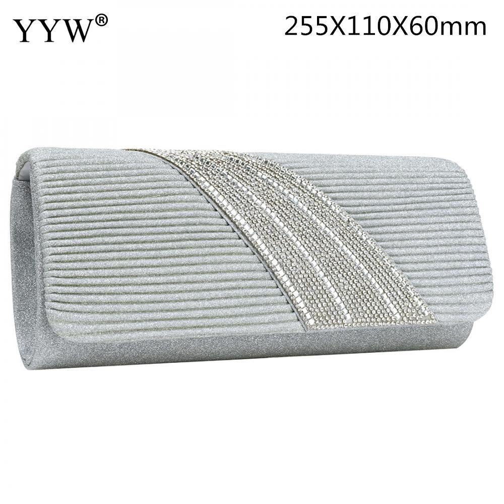 Rhinestone Clutch Bag Women Long Wallet Purse Clutch Female Wedding Bags With Chain Sac Main Femme Envelope Clutch: Army Green