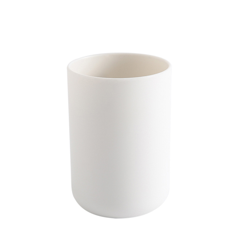 Mond Cup Huishoudelijke Drank Plastic Spoelen Cup Water Cup Borstel Cup Badkamer Accessoires: WHITE