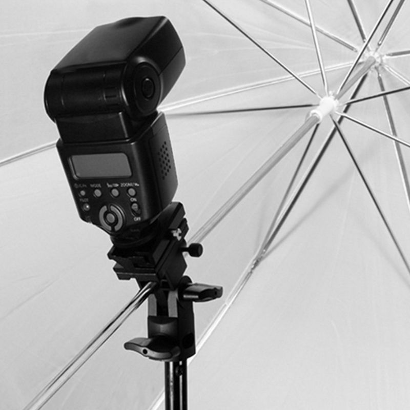 2 Pcs Flashlight B Type Flash Shoe Speedlite Umbrella Mount Holder Swivel for Light Stand Photography Accessories