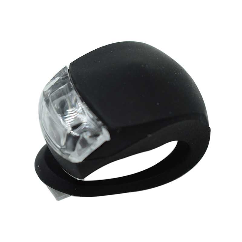 WasaFire Siliconen Fietsen Bicicleta Head Voor Achter Wiel LED Flash Veiligheid Velo Fiets Licht Vissen Fiets Lamp Fietsen Tailight: Black